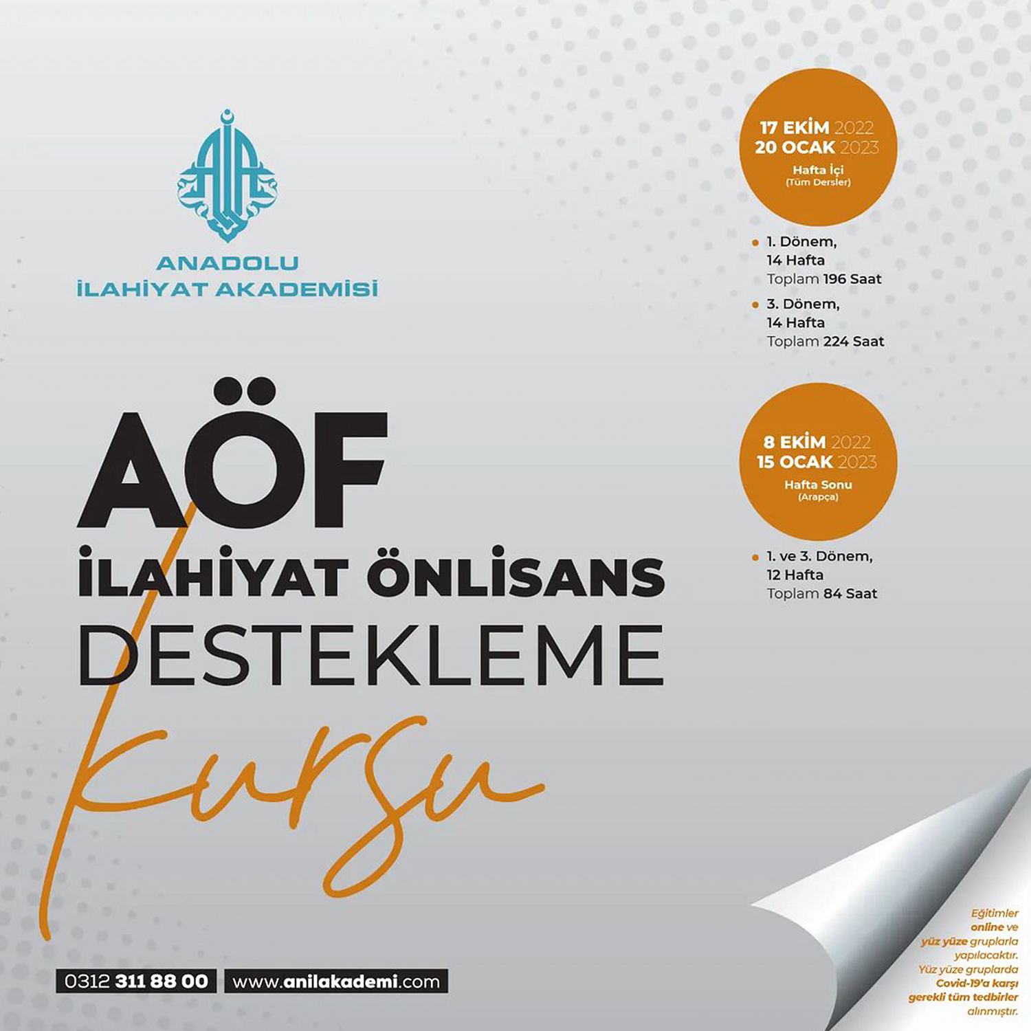 AÖF İlahiyat Ön Lisans Destekleme Kursu