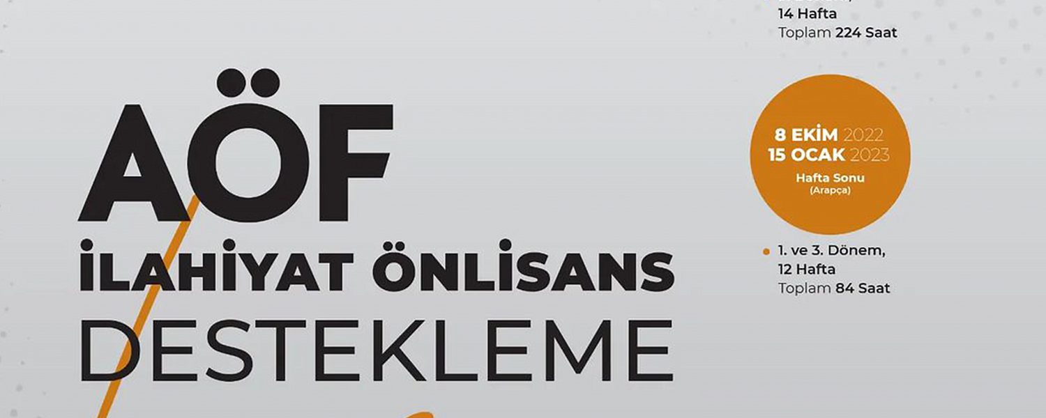AÖF İlahiyat Ön Lisans Destekleme Kursu