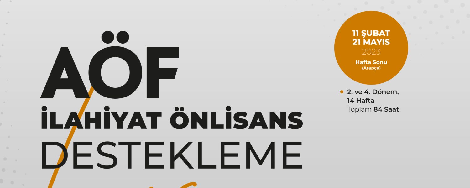 AÖF İlahiyat Önlisans Destekleme Kursu