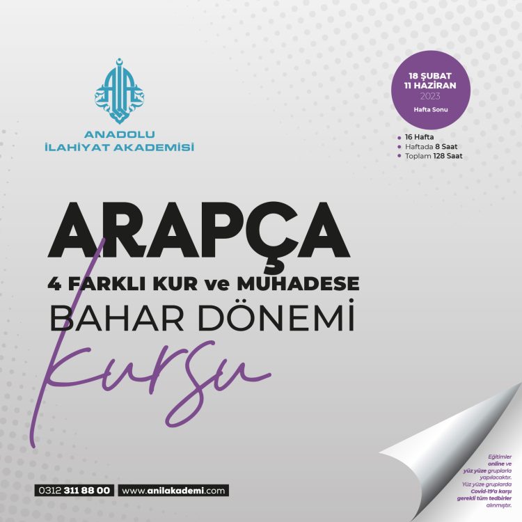 Arapça 4 Farklı Kur ve Muhadese Bahar Dönemi Kursu