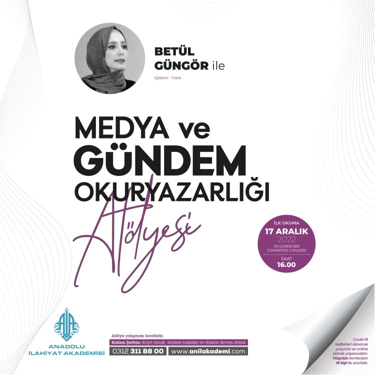 Medya ve Gündem Okuryazarlığı Atölyesi Medya ve Gündem Okuryazarlığı Atölyesi